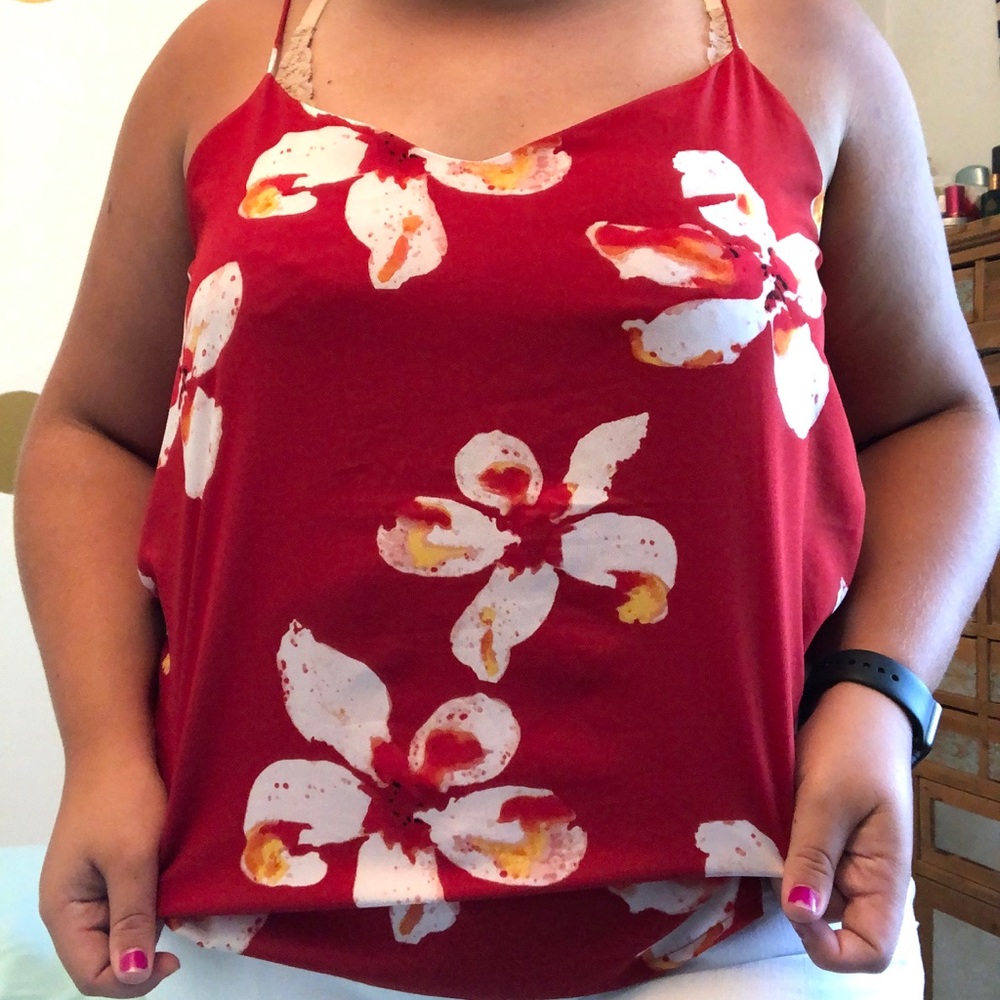 Red Floral Tanktop
